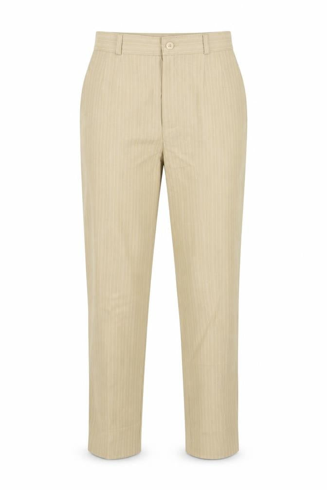 Award Womens Beige Striped  Trousers  Size 12 L27.5 in