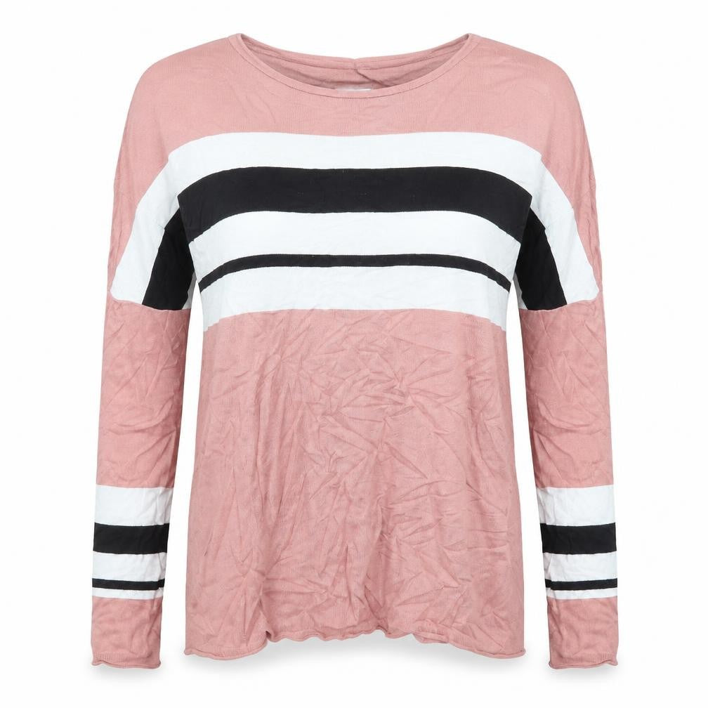 Front view of ICHI women’s pink jumper, size XS
