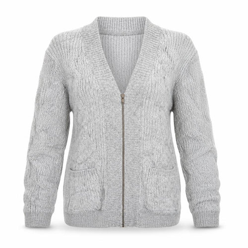 Papaya Womens Grey  Knit Cardigan Jumper Size L