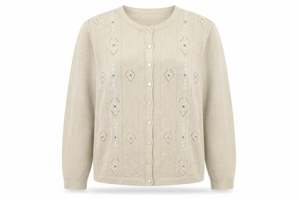 AKAL Womens Brown  Knit Cardigan Jumper Size M