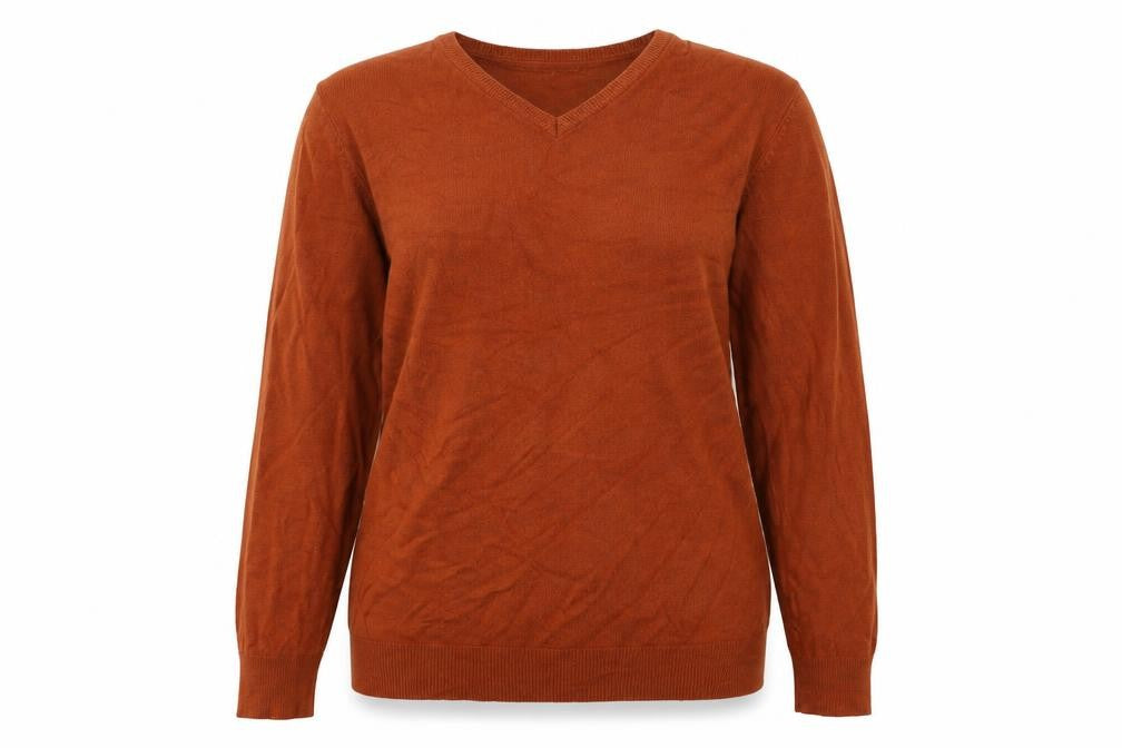 Front view of Peacocks women’s brown knit jumper, size L