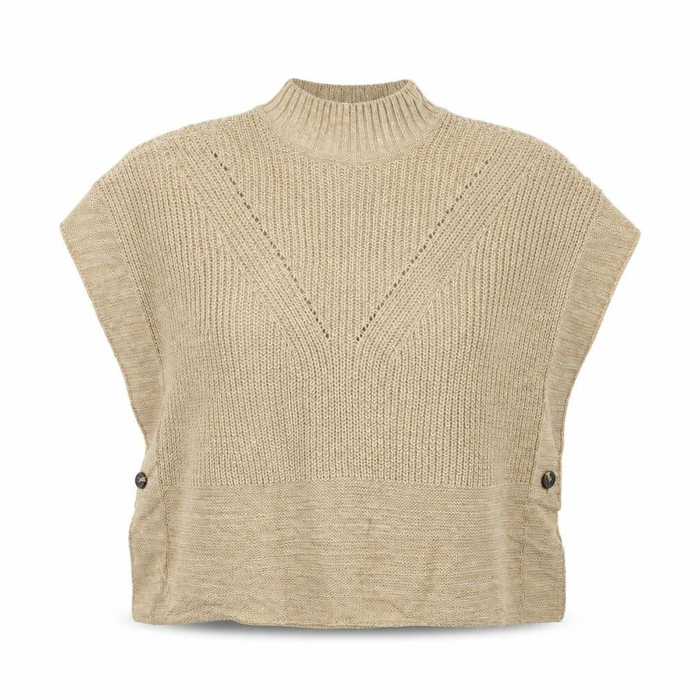 Front view of Peacocks women’s brown knit jumper, size S