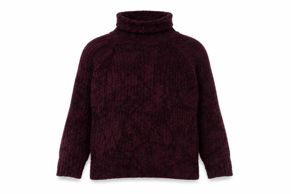Front view of Atmosphere women’s red knit jumper, size UK 12