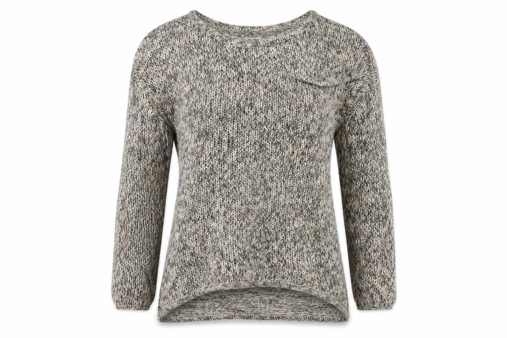Front view of Crafted women’s brown knit jumper, size UK 12