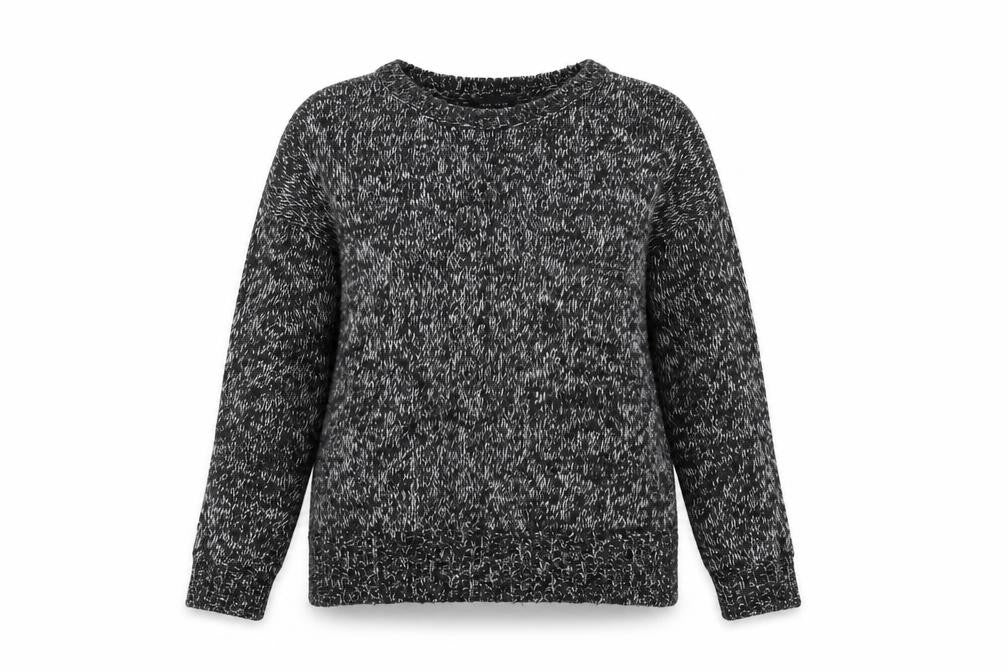 Front view of New Look women’s black knit jumper, size S