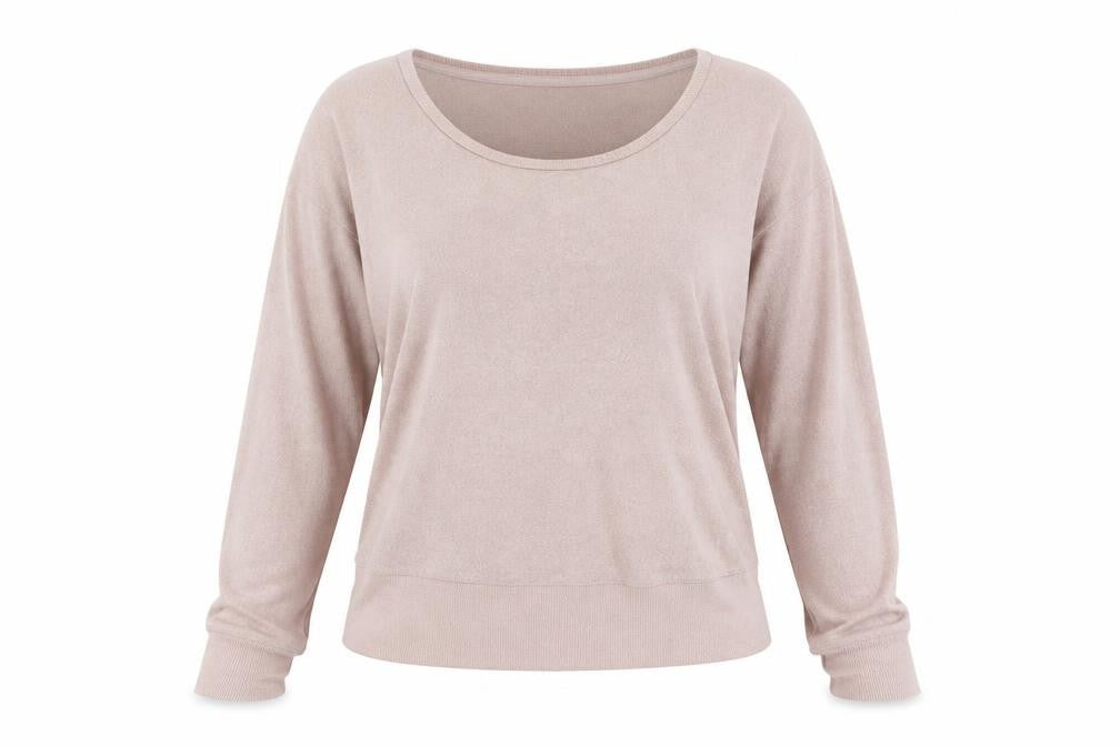 Front view of Next women’s pink solid jersey top pyjama top, size UK 8