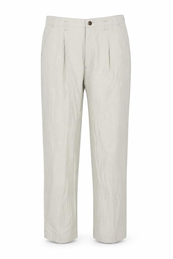 Front view of Askari women’s grey trousers, size UK 30, in, 28-inch leg