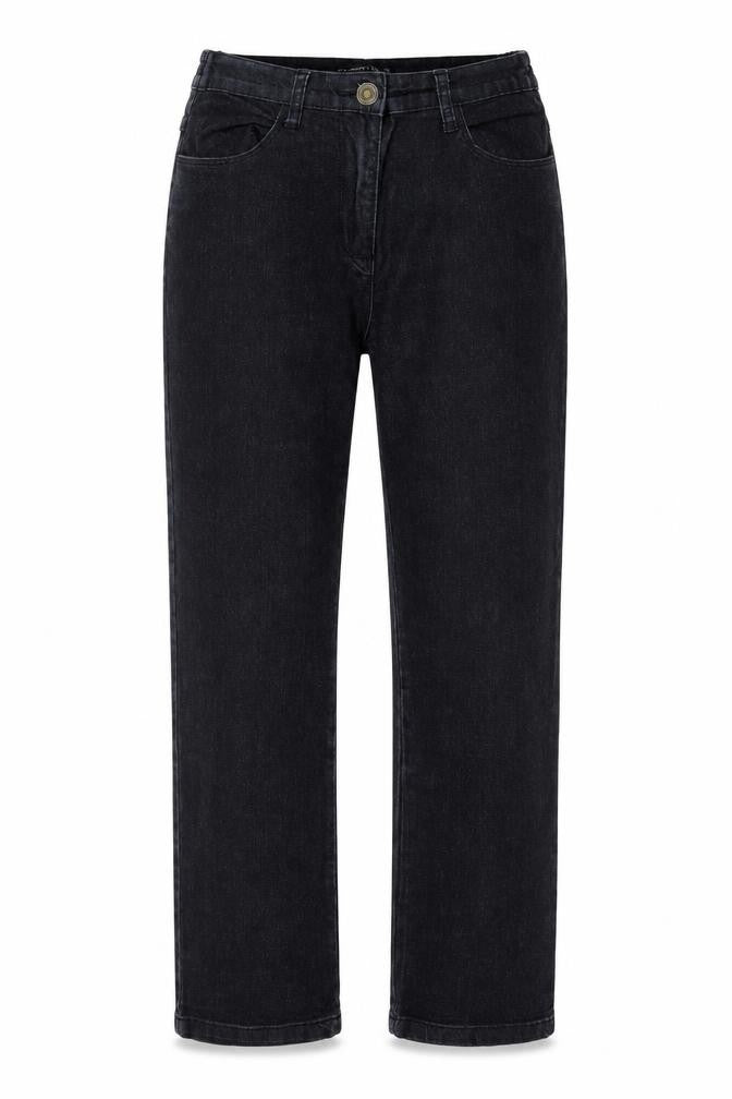 Preworn Womens Black  Denim Straight Jeans Size 10 L37 in