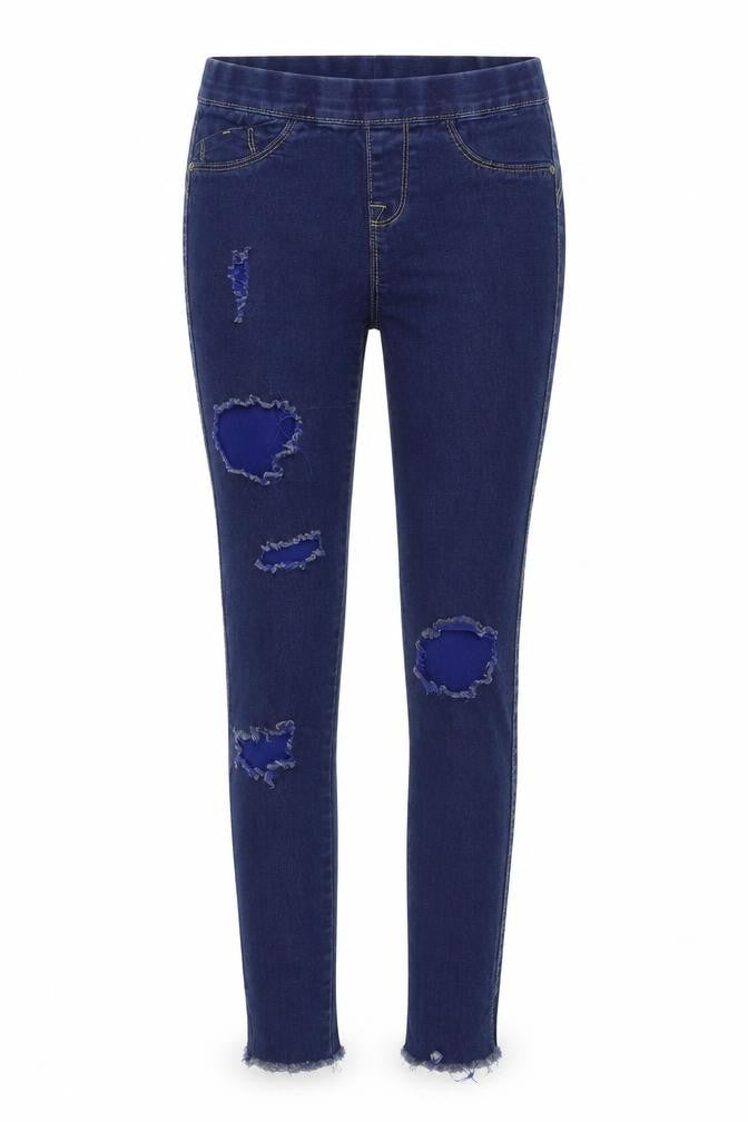 Denim & Co. Womens Blue  Denim Jegging Jeans Size 6 L27 in