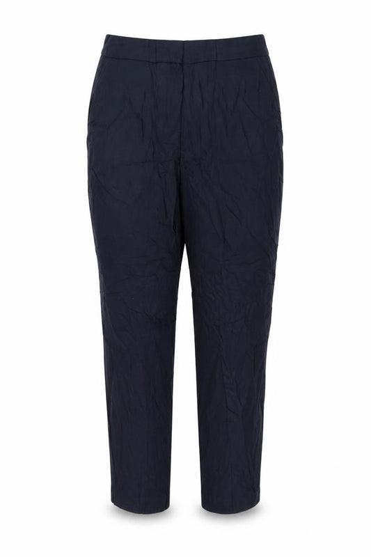 Front view of Papaya women’s blue dress pants trousers, size UK 12, 25-inch leg