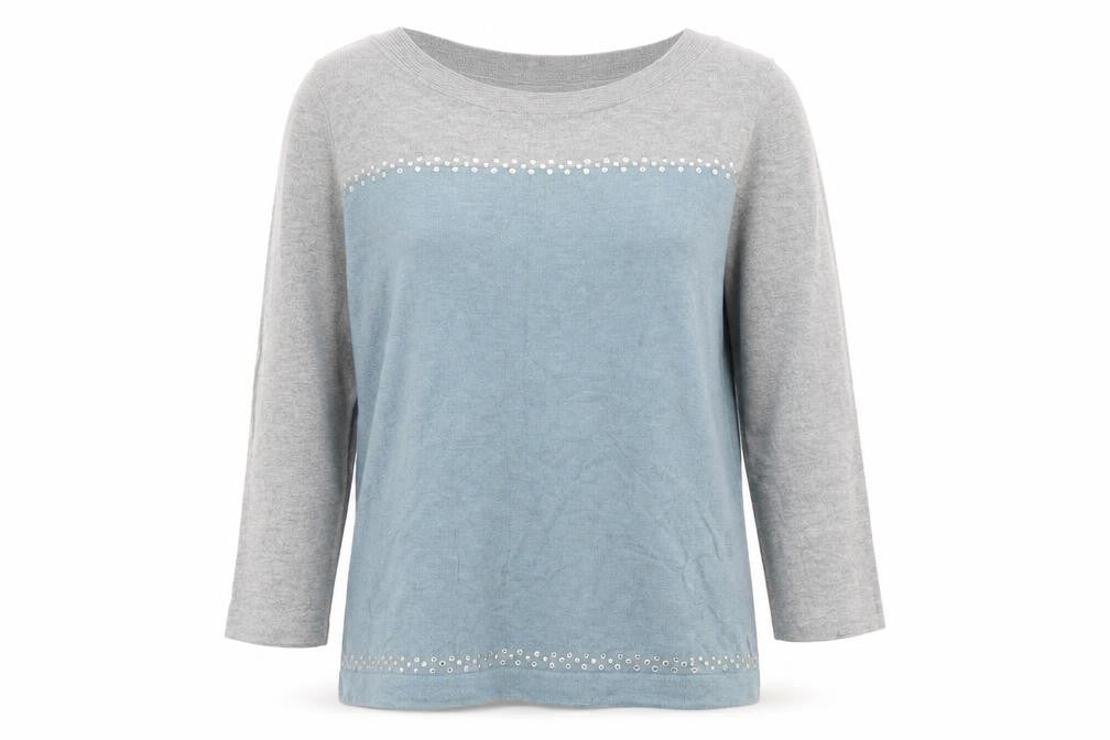 Front view of Next women’s multicoloured jumper, size UK 8