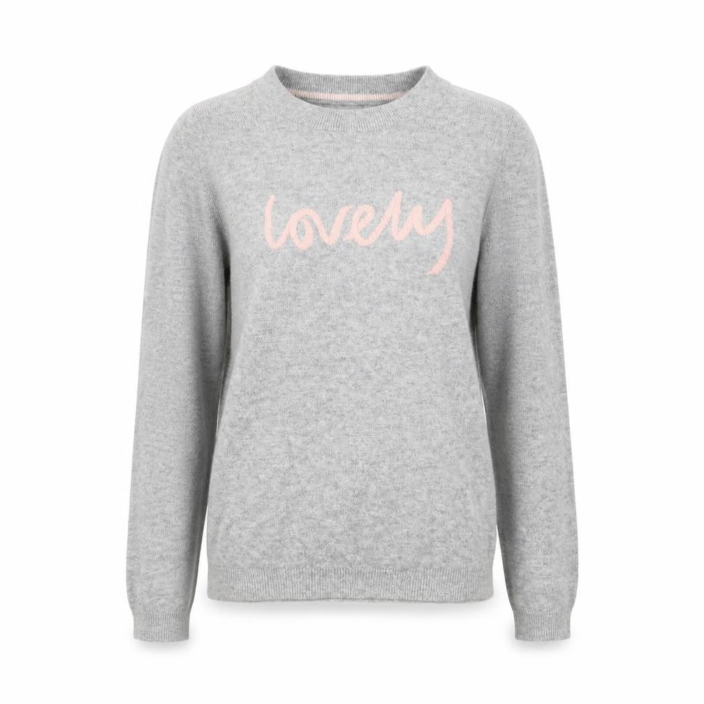 Front view of Preworn women’s grey jumper, size XS