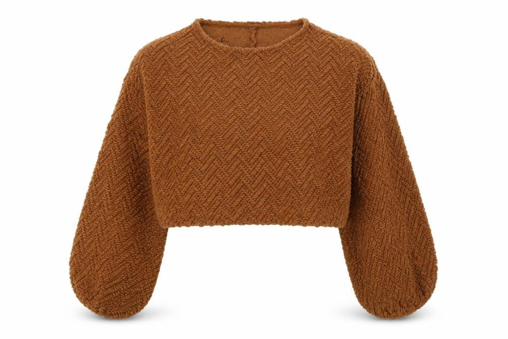 Front view of Stradivarius women’s brown jumper, size S