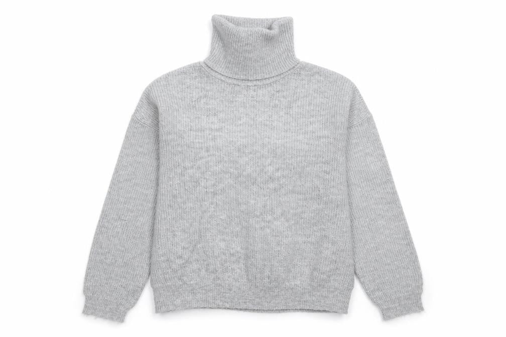 Front view of Mango women’s grey jumper, size S