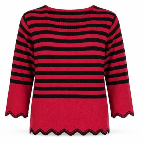 BASSINI Womens Multicoloured Striped  Pullover Jumper Size M