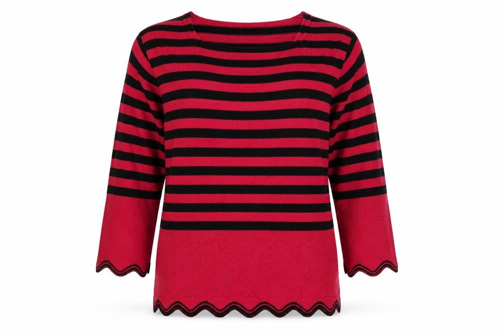 BASSINI Womens Multicoloured Striped  Pullover Jumper Size M
