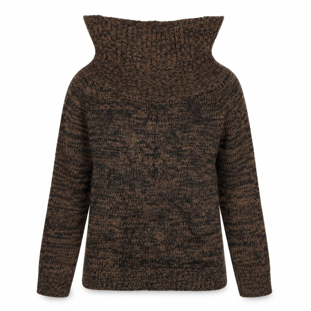 Front view of original knitwear women’s brown jumper, size M