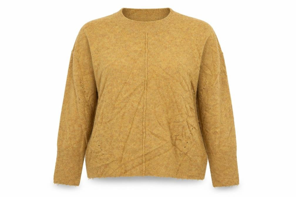 Front view of topshop women’s brown jumper, size UK 6