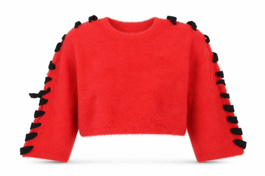 Front view of Missguided women’s red jumper, size M