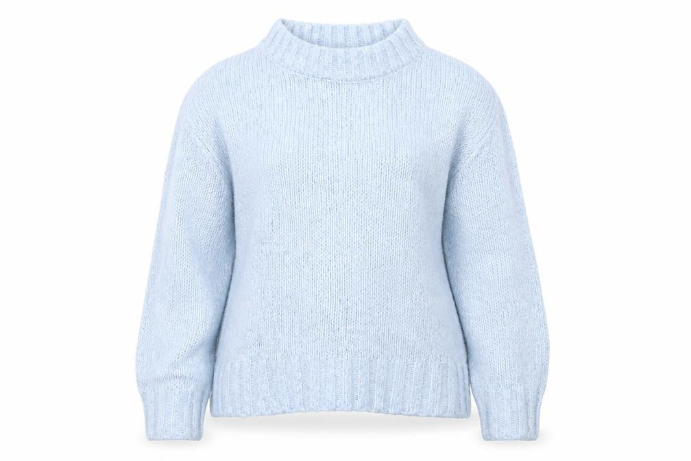 Front view of Tu women’s blue jumper, size S
