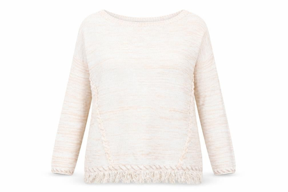 Front view of Per Una women’s multicoloured jumper, size UK 12
