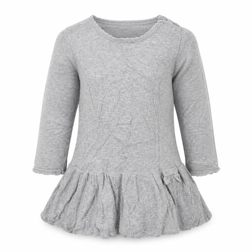 Lindex Girls Grey Colourblock  Fit & Flare  Size 9-12 Months