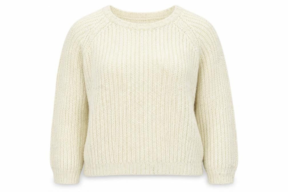 Front view of Primark women’s beige jumper, size UK 10