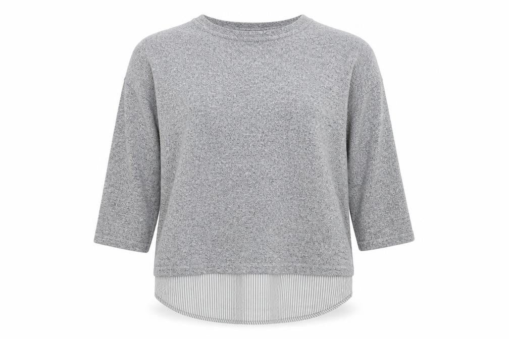 Front view of Tu women’s grey jumper, size UK 10