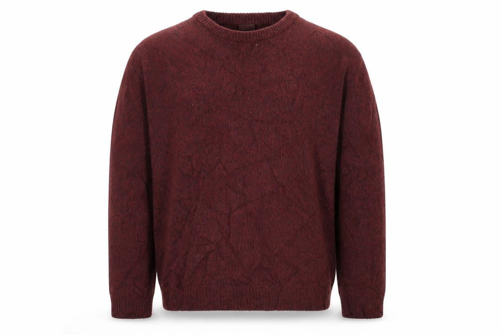 Front view of Haggar men’s red jumper, size L