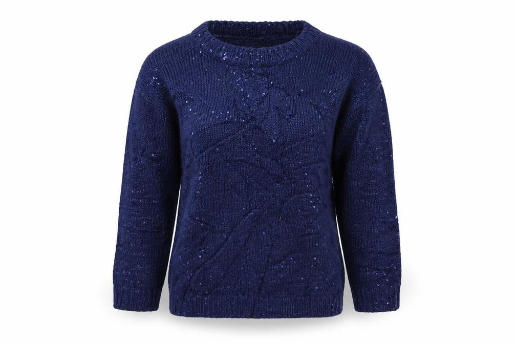 Front view of ORIGINALS women’s blue jumper, size M