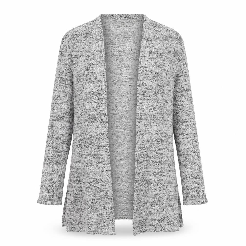 Front view of H&M women’s grey cardigan jumper, size XS