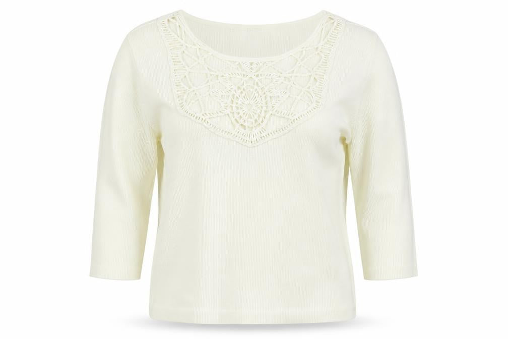 Front view of Cyrus women’s white knit jumper, size L
