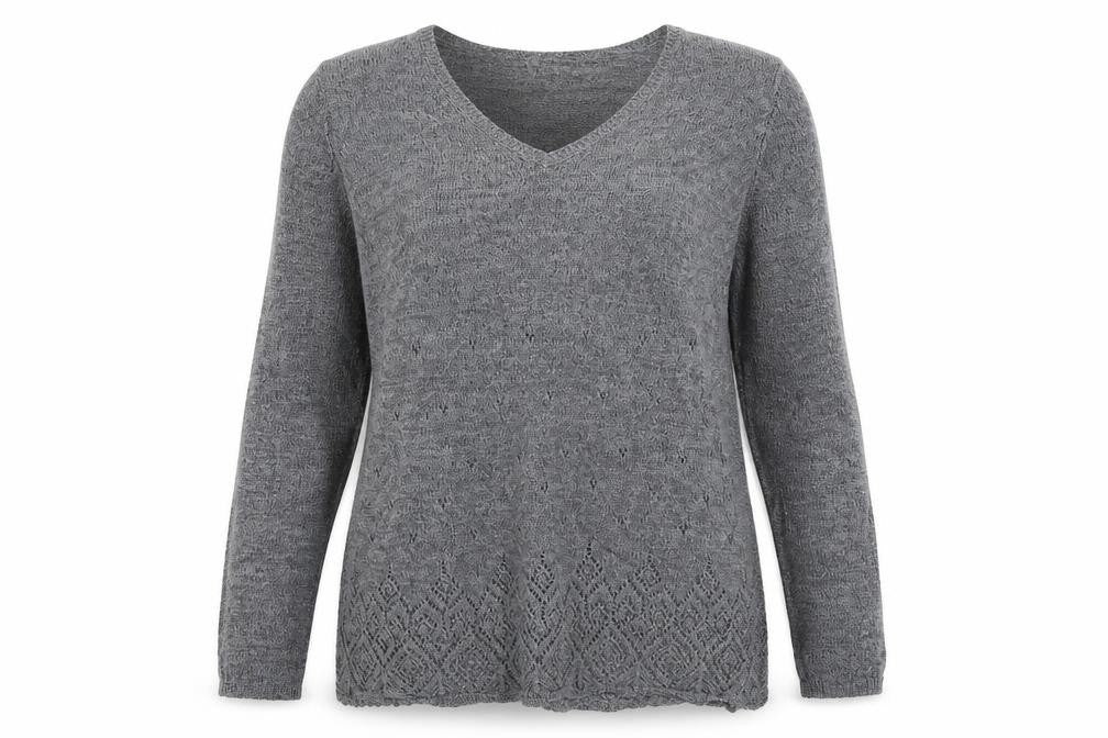 Front view of Next women’s grey knit jumper, size S