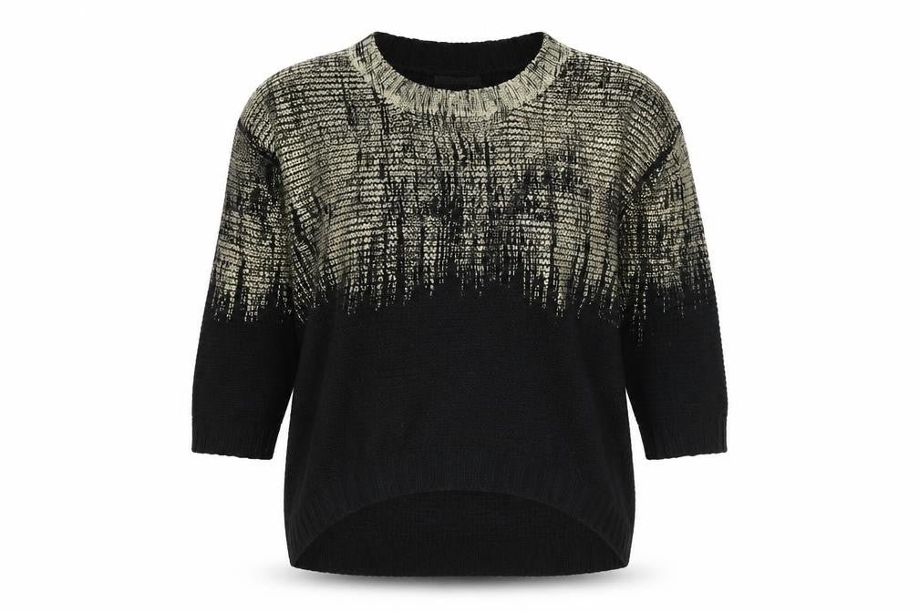 Front view of So Sweet women’s black knit jumper, size 2XL