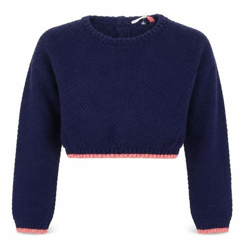 John Lewis Girls Blue  Knit Pullover Jumper Size 7 Years