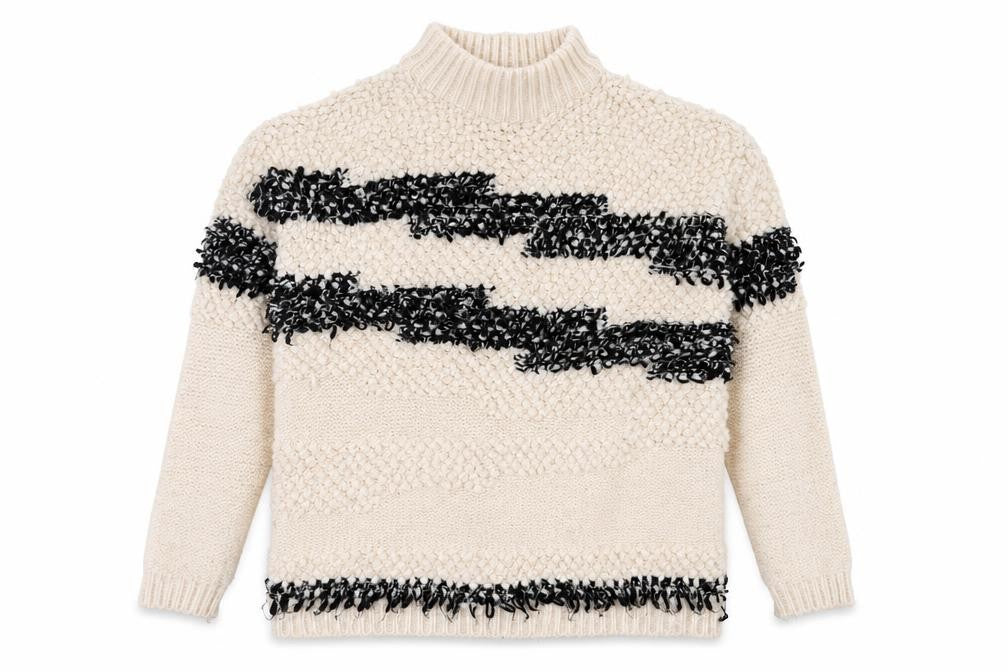 Front view of Tu women’s white knit jumper, size UK 10