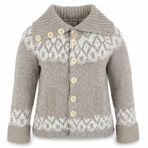 Marks and Spencer Womens Beige Geometric Knit Cardigan Jumper Size M