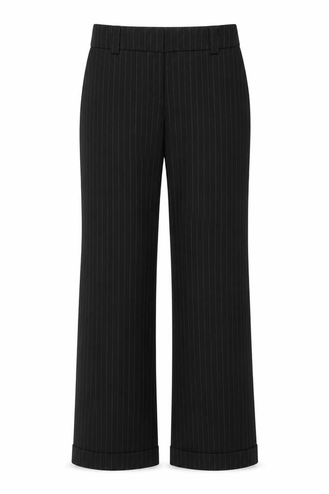 VERO MODA Womens Black Striped  Trousers  Size 10 L31 in