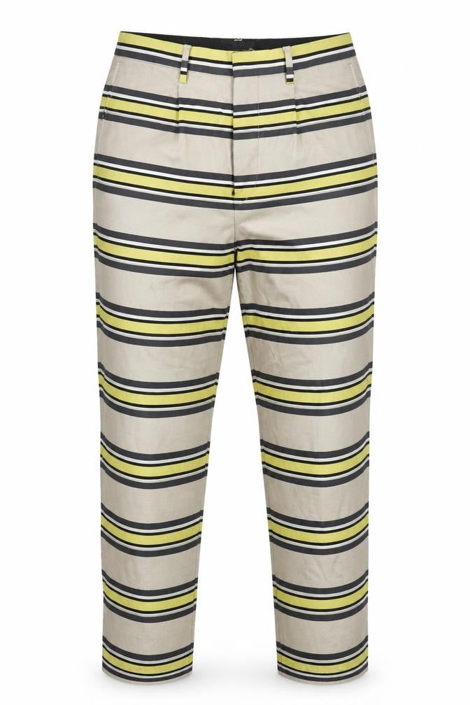 ASOS Womens Beige Striped  Trousers  Size 32 L24.5 in