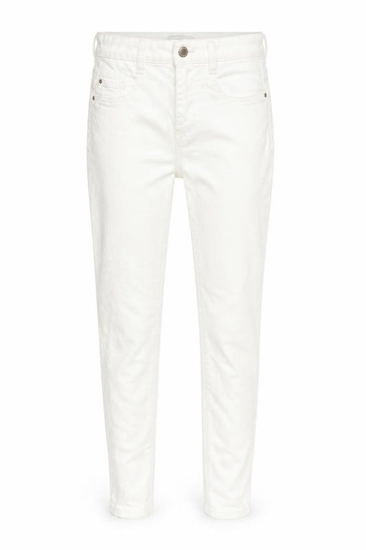Front view of New Look women’s white denim skinny jeans, size UK 6, 24-inch leg