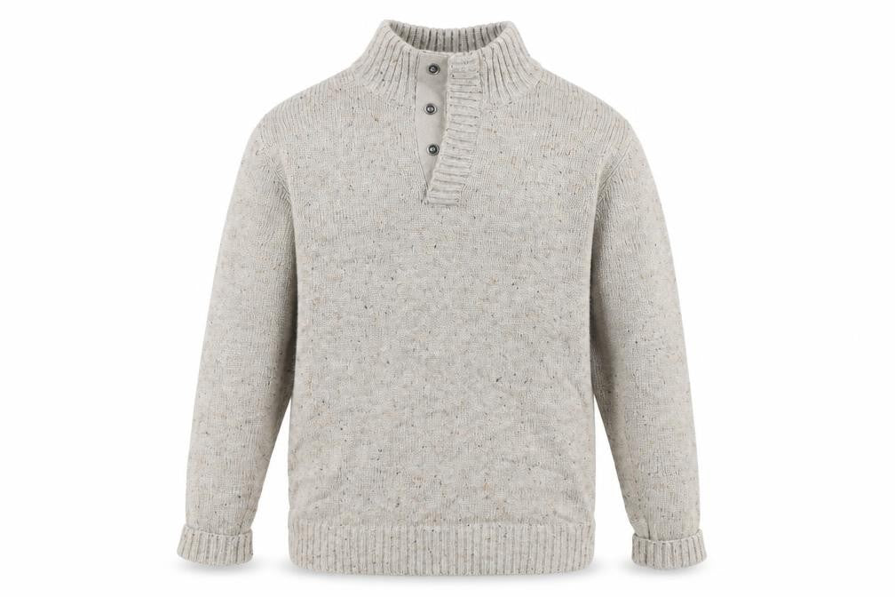 Front view of Easy 1973 men’s brown pullover sweatshirt, size M