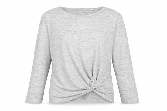 Front view of George women’s grey basic blouse, size M