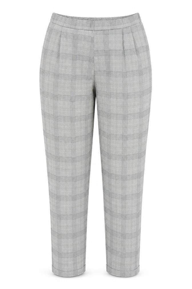 Pull&Bear Womens Grey Houndstooth Capri Trousers Size S L24 in