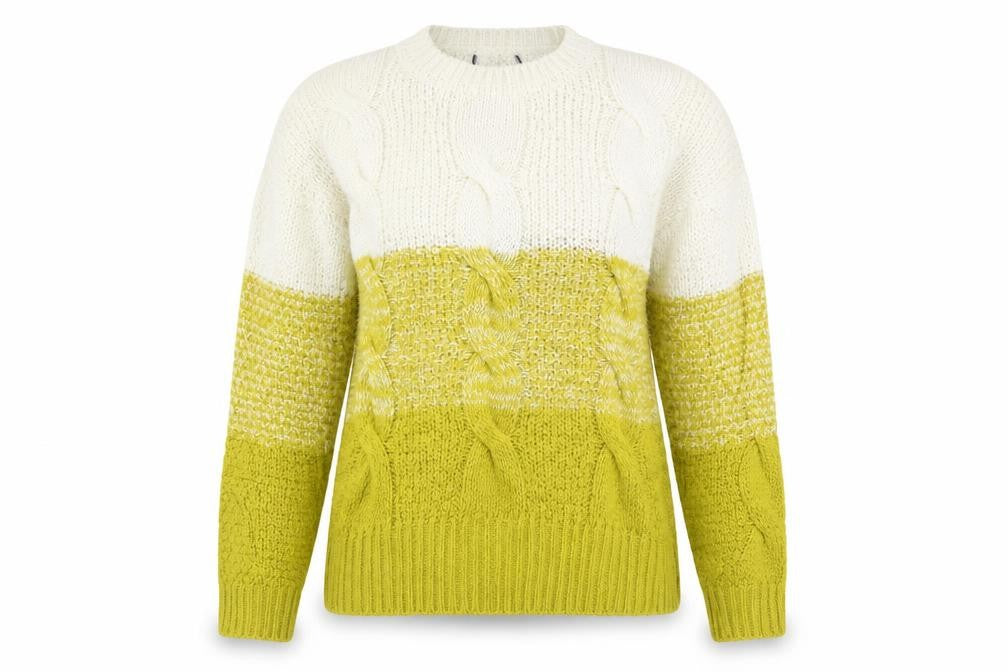 Front view of Primark women’s yellow jumper, size L