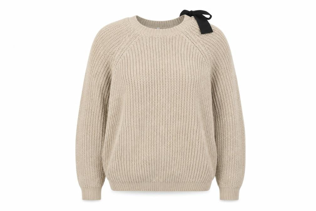 Front view of Capsule women’s brown jumper, size UK 16
