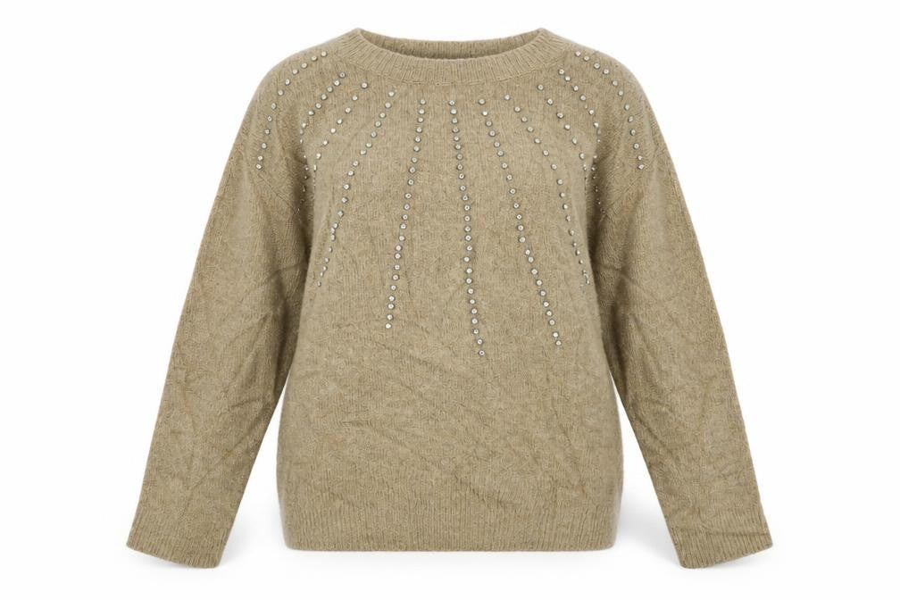 Front view of Next women’s brown jumper, size UK 12