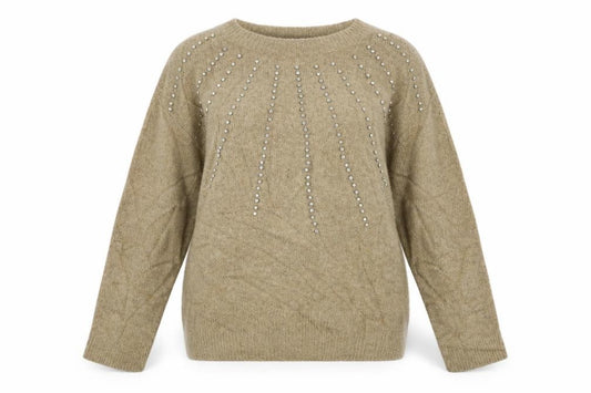 Front view of Next women’s brown jumper, size UK 12