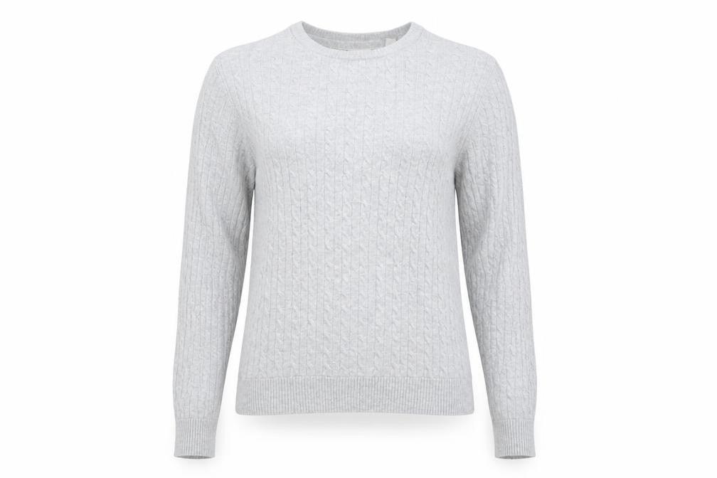 Front view of H&M women’s grey jumper, size S