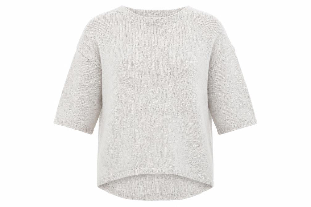 Front view of Next women’s silver jumper, size UK 8