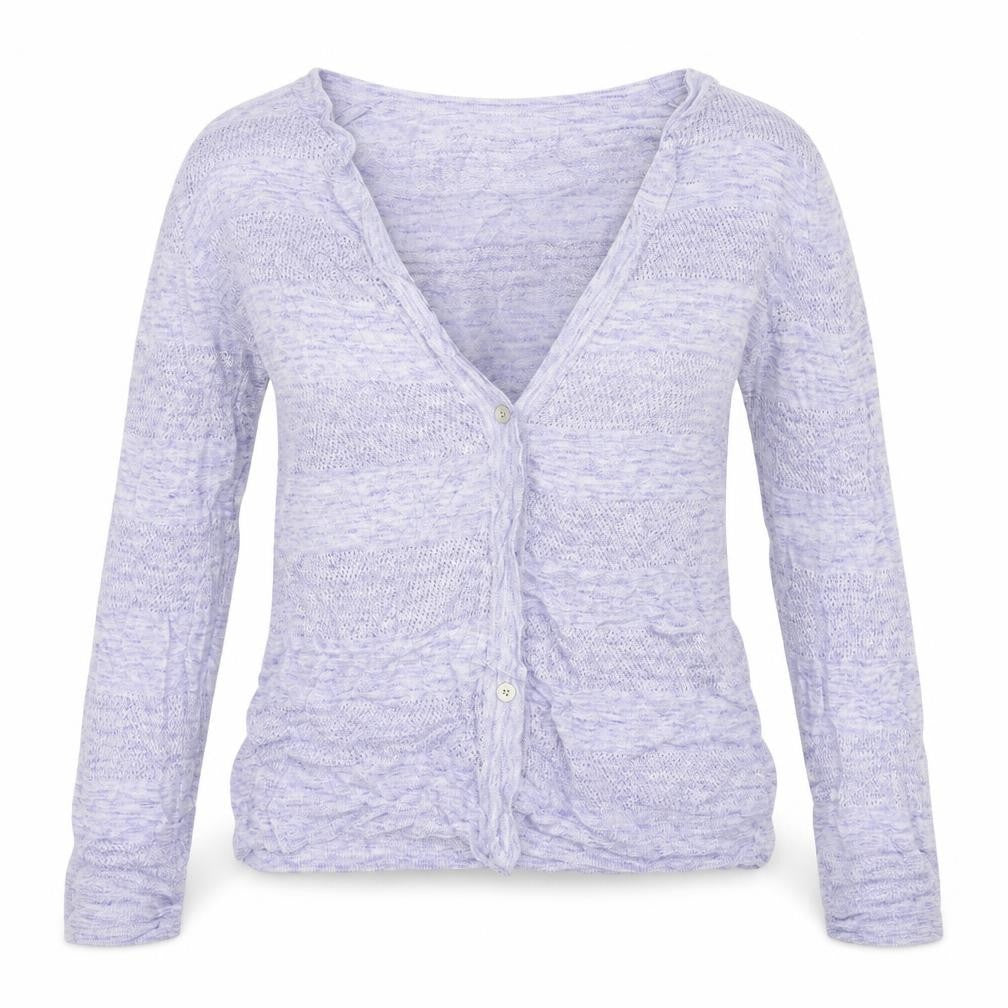 Front view of Gap women’s blue cardigan jumper, size M